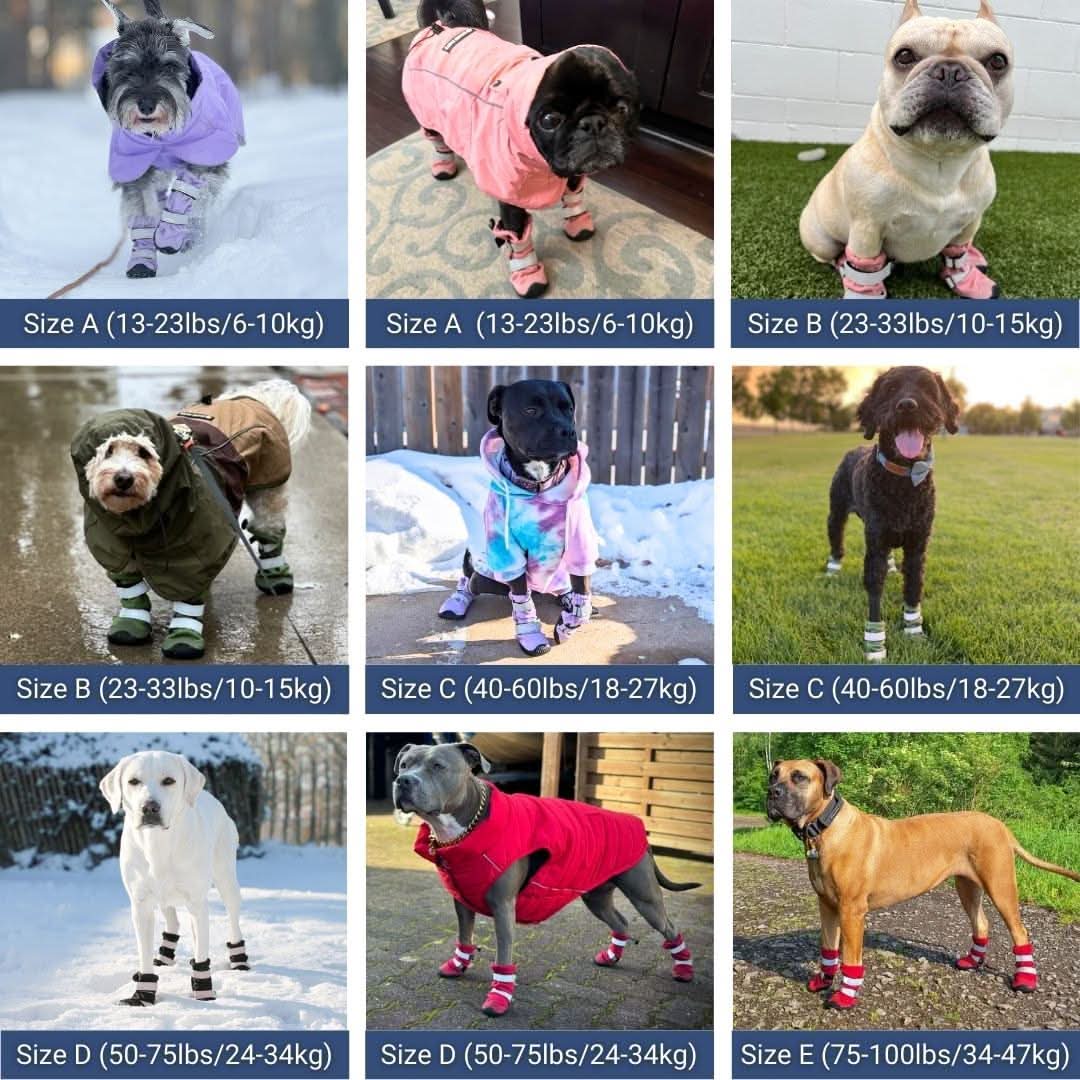 Flex Shell Waterproof Dog Boots - Red
