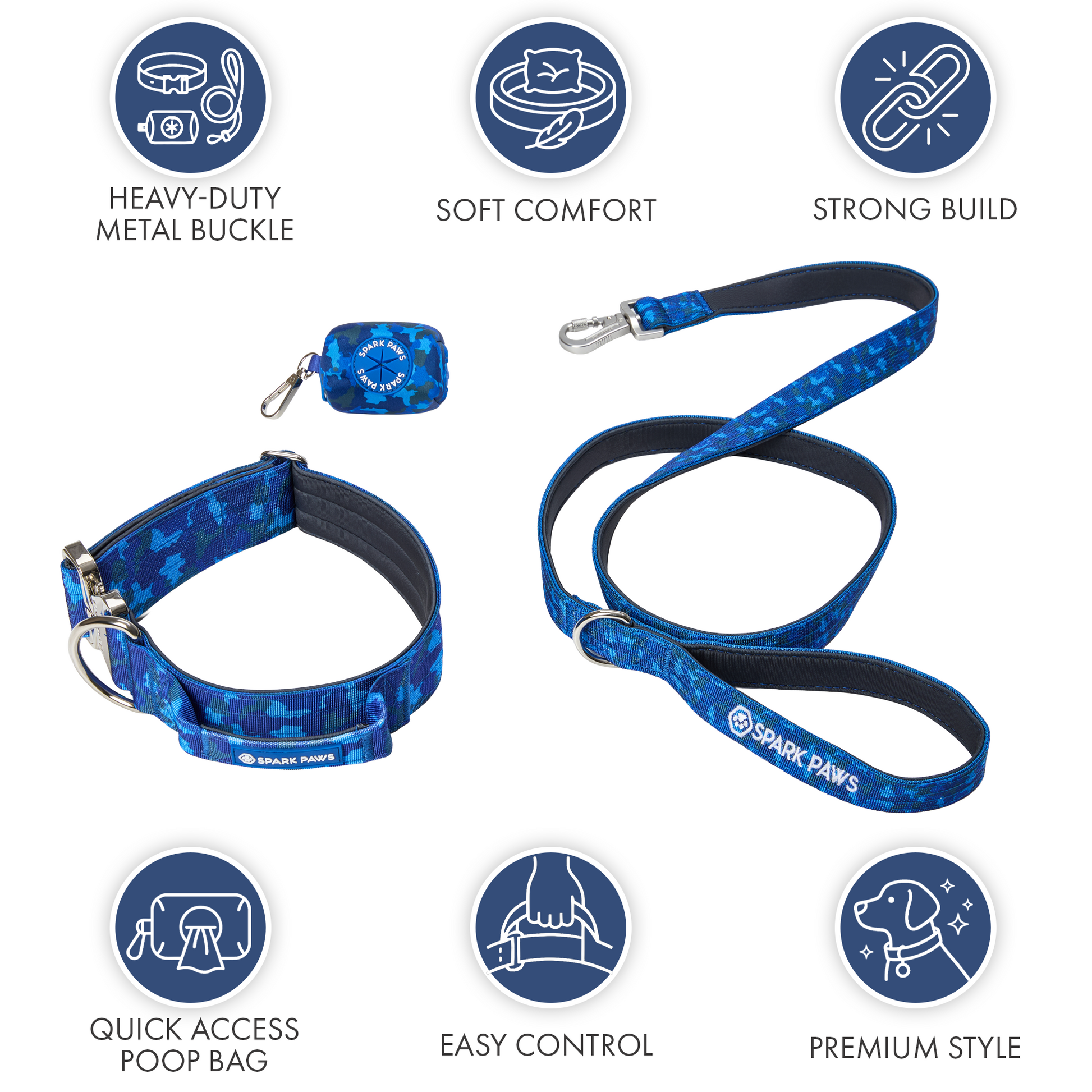 Blue Camo Collar