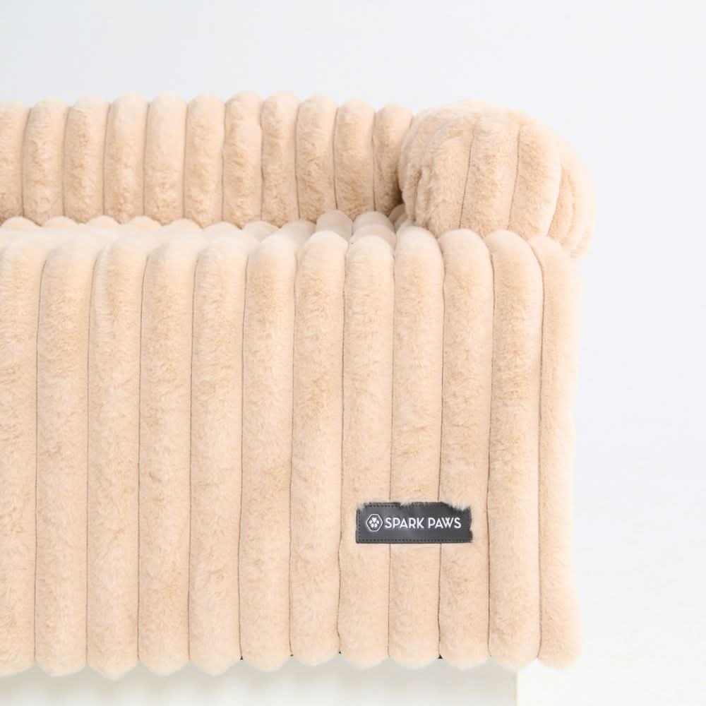 Luxury Couch Cover Dog Bed - Beige