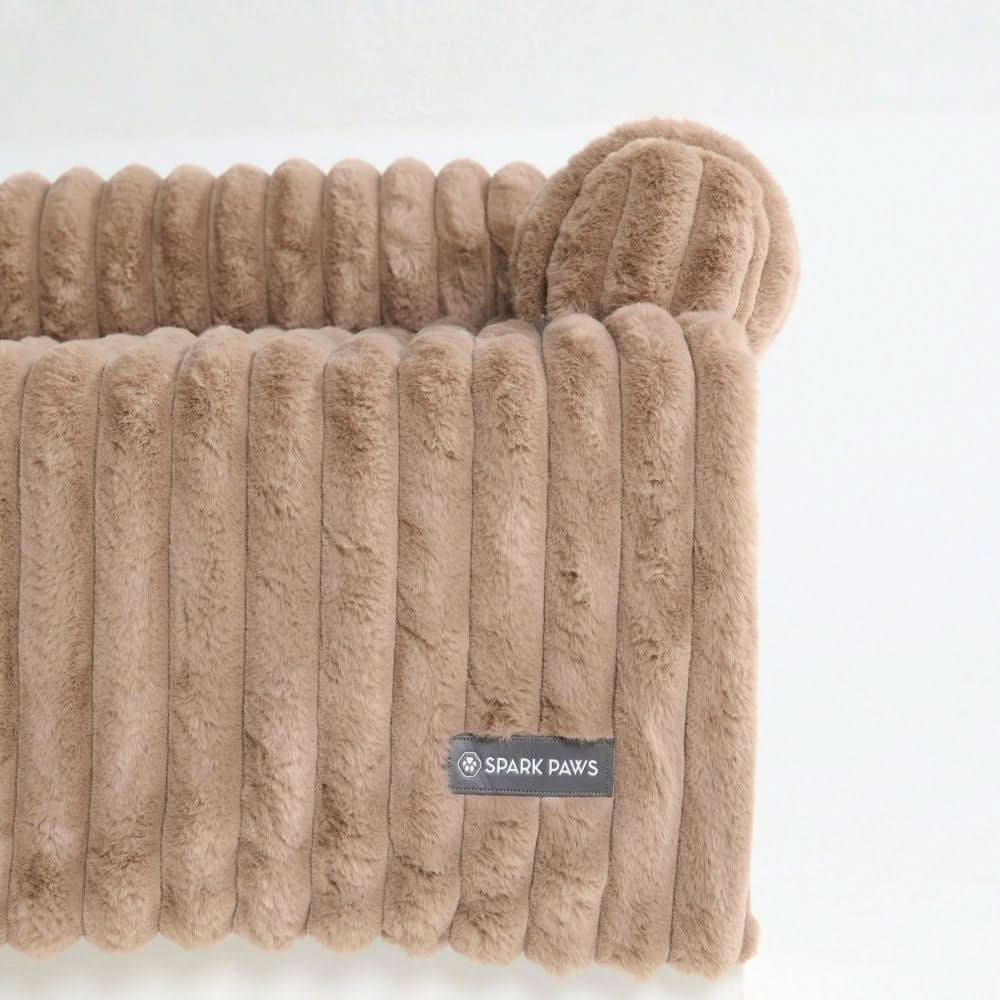 Luxury Couch Cover Dog Bed - Brown