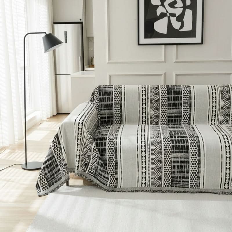 Mosaic Black Couch Cover