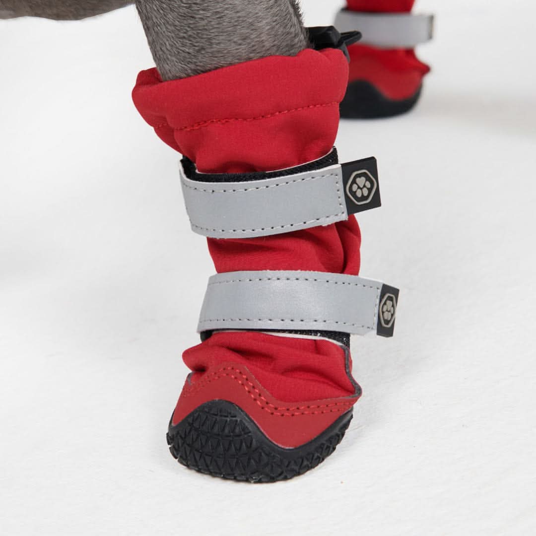 Flex Shell Waterproof Dog Boots - Red